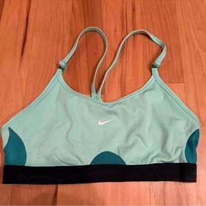 Nike Women's Teal and Black Sports Bra